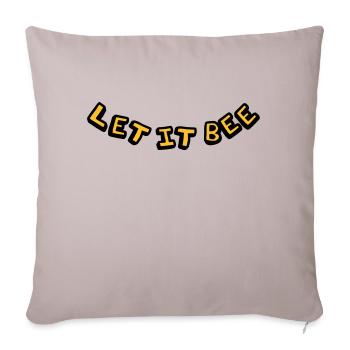 Let It Bee Imker Logo - Sofakissenbezug 45 x 45 cm - helles Taupe - Vorne