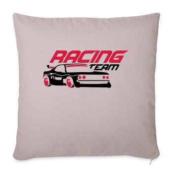 Voiture de l'équipe de course - Housse de coussin décorative 45 x 45 cm - taupe clair - Devant