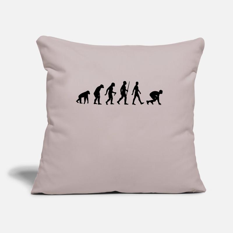 Athletics Sprint Sprinter Sprinting Evolution Sofa pillowcase 17,3'' x 17,3'' (45 x 45 cm)