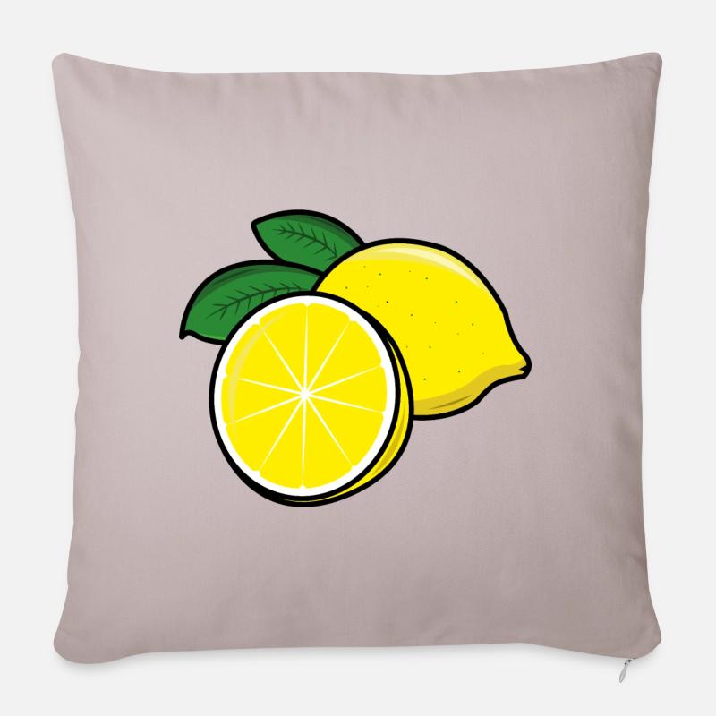 Citron - Housse de coussin décorative 45 x 45 cm - taupe clair