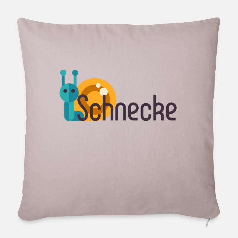 Schnecke - Sofakissenbezug 45 x 45 cm - helles Taupe