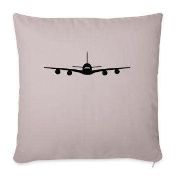 airplane - Sofa pillowcase 17,3'' x 17,3'' (45 x 45 cm) - light taupe - Front