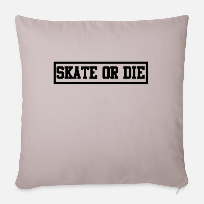 Skate or Die - Sofakissenbezug 45 x 45 cm - helles Taupe