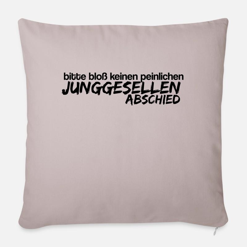 peinlicher Junggesellenabschied - Sofakissenbezug 45 x 45 cm - helles Taupe