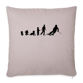 Evolution human rights ski sports - Sofa pillowcase 17,3'' x 17,3'' (45 x 45 cm) - light taupe - Front