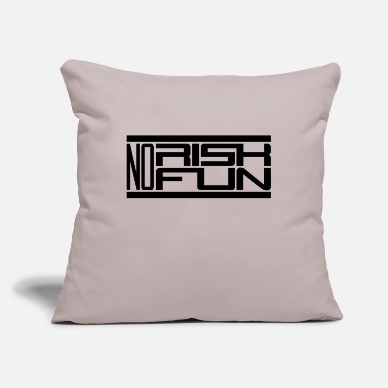 bar pas de risque pas de plaisir réclamation risque danger Housse de coussin décorative 45 x 45 cm