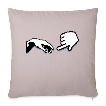 geek - Sofa pillowcase 17,3'' x 17,3'' (45 x 45 cm) - light taupe - Front