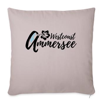 Ammersee Weastcoast Blume - Sofakissenbezug 45 x 45 cm - helles Taupe - Vorne
