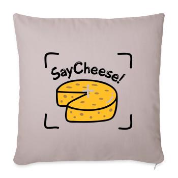 Say Cheese! - Sofa pillowcase 17,3'' x 17,3'' (45 x 45 cm) - light taupe - Front