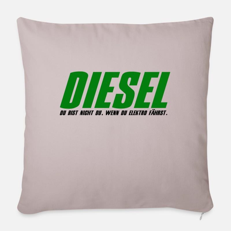 DIESEL, GESCHENK - Sofakissenbezug 45 x 45 cm - helles Taupe