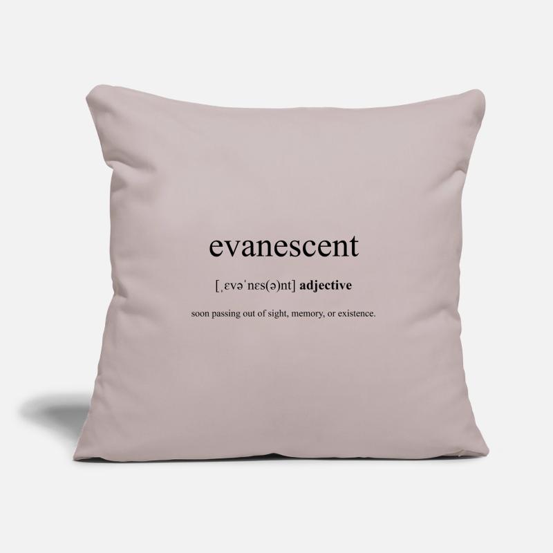 Evanescent (perishable) Definition Dictionary Sofa pillowcase 17,3'' x 17,3'' (45 x 45 cm)
