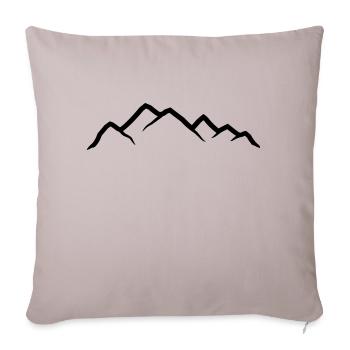 Berge Silhouette Klettern - Sofakissenbezug 45 x 45 cm - helles Taupe - Vorne