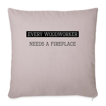 chop wood funshirt fun happy - Sofa pillowcase 17,3'' x 17,3'' (45 x 45 cm) - light taupe - Front