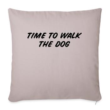 Chien Hund - Housse de coussin décorative 45 x 45 cm - taupe clair - Devant