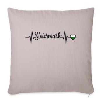 Styria Pulse Heart Line - Sofa pillowcase 17,3'' x 17,3'' (45 x 45 cm) - light taupe - Front