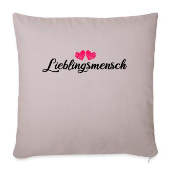 Favorite person - Sofa pillowcase 17,3'' x 17,3'' (45 x 45 cm) - light taupe - Front