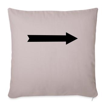 Pfeil gerade - Sofakissenbezug 45 x 45 cm - helles Taupe - Vorne