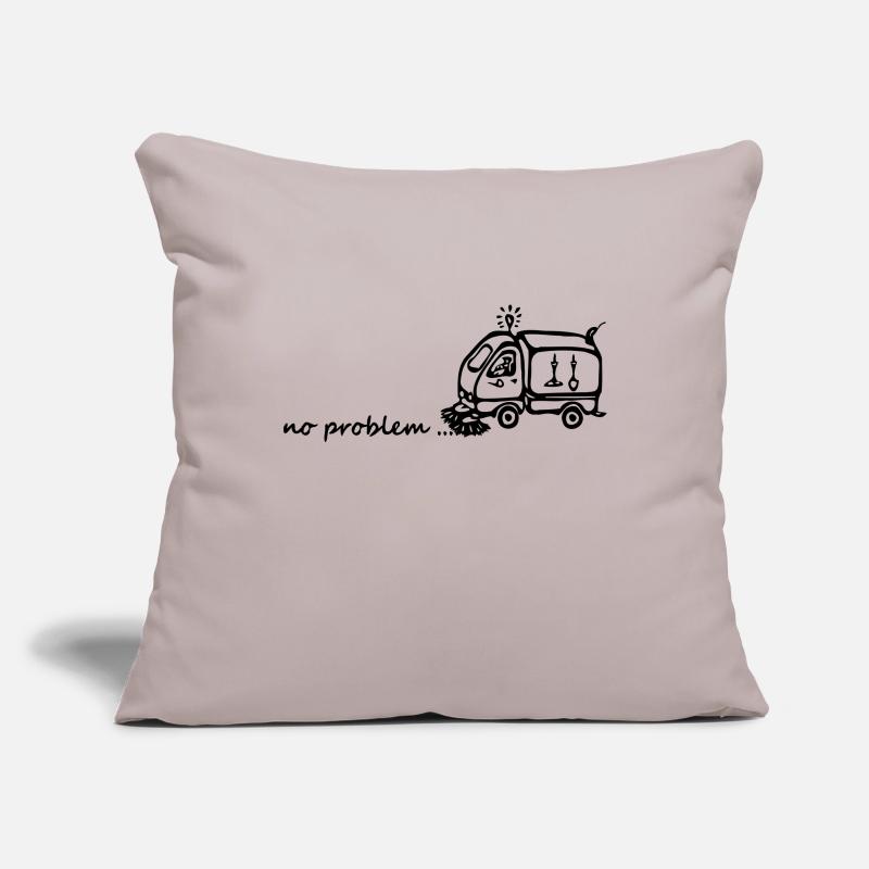 Balayeuse - no problem Housse de coussin décorative 45 x 45 cm
