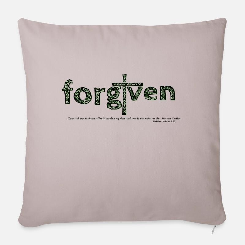 pardonné - Housse de coussin décorative 45 x 45 cm - taupe clair