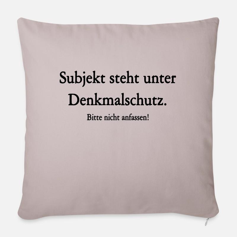 subjekt denkmalschutz - Sofakissenbezug 45 x 45 cm - helles Taupe