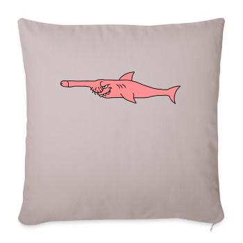 Funny Penis Shark Fish - Sofa pillowcase 17,3'' x 17,3'' (45 x 45 cm) - light taupe - Front