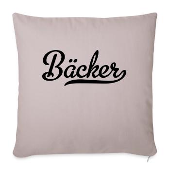 Bäcker - Sofakissenbezug 45 x 45 cm - helles Taupe - Vorne
