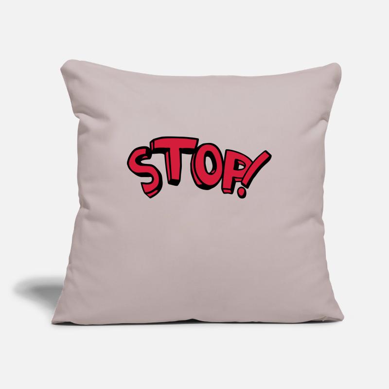Arrêt permanent reste dicton comique Housse de coussin décorative 45 x 45 cm
