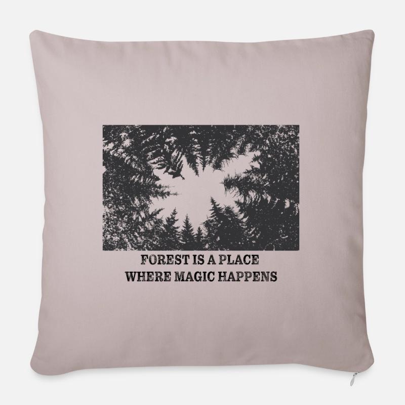 Magic Forest - Housse de coussin décorative 45 x 45 cm - taupe clair