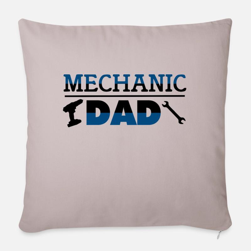 Mechanic Dad - Sofakissenbezug 45 x 45 cm - helles Taupe