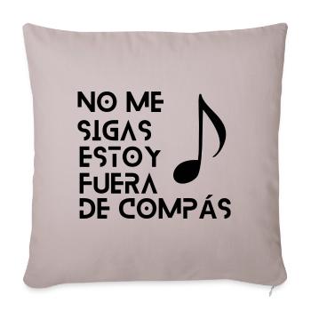 Collection "Don't Follow Me I'm Out of Compás" - Sofa pillowcase 17,3'' x 17,3'' (45 x 45 cm) - light taupe - Front