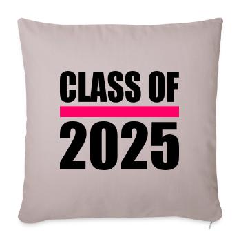 Class of 2025 - Sofa pillowcase 17,3'' x 17,3'' (45 x 45 cm) - light taupe - Front