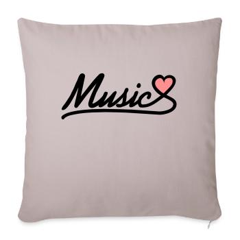 music - Sofa pillowcase 17,3'' x 17,3'' (45 x 45 cm) - light taupe - Front