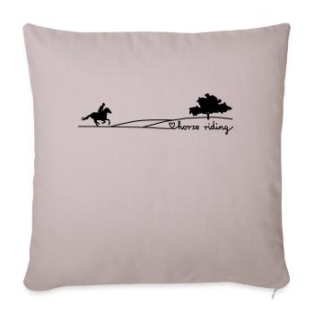 love horse riding - Sofakissenbezug 45 x 45 cm - helles Taupe - Vorne
