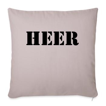 Heer schwarz - Sofakissenbezug 45 x 45 cm - helles Taupe - Vorne