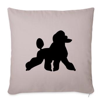 Pudel - Sofakissenbezug 45 x 45 cm - helles Taupe - Vorne