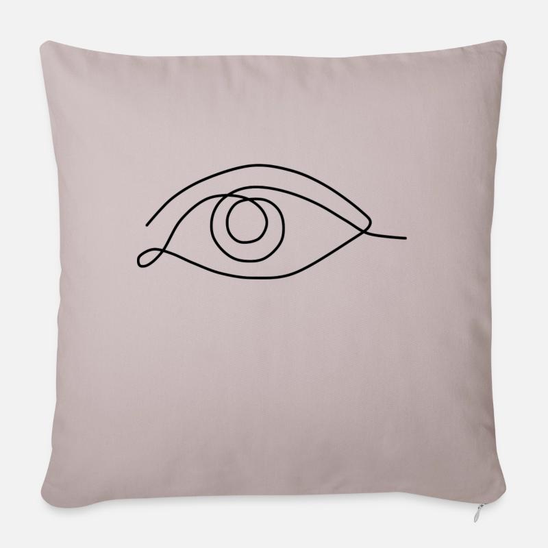 Auge - Sofakissenbezug 45 x 45 cm - helles Taupe
