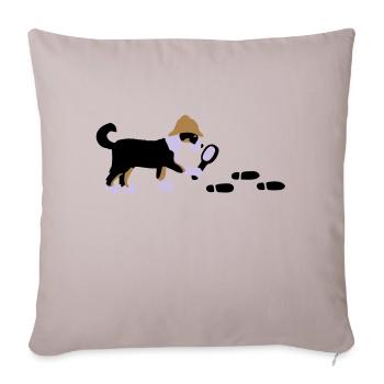 Search-and-rescue dog - Sofa pillowcase 17,3'' x 17,3'' (45 x 45 cm) - light taupe - Front