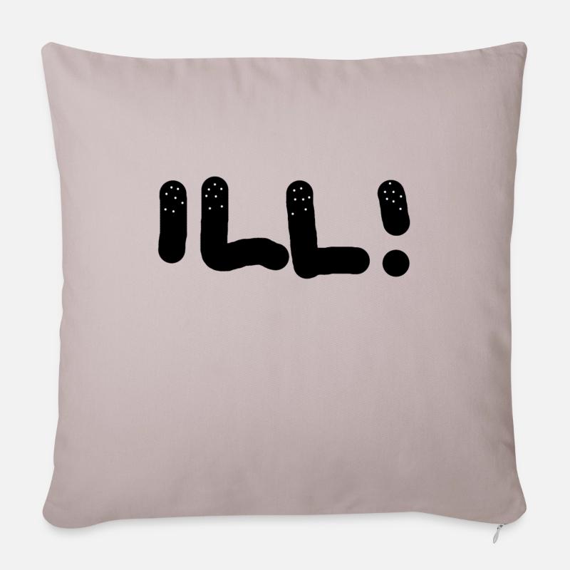 illes Graffiti Tag - Sofakissenbezug 45 x 45 cm - helles Taupe