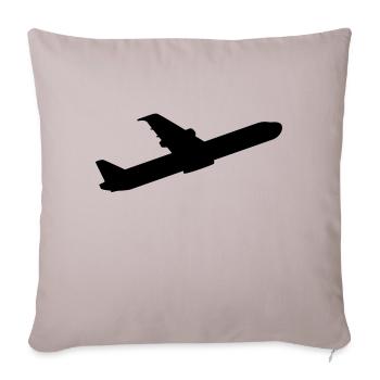 flugzeug_f1 - Sofa pillowcase 17,3'' x 17,3'' (45 x 45 cm) - light taupe - Front