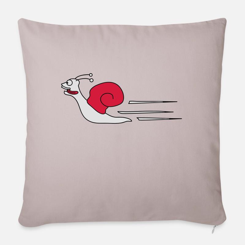 Fast Snail - Sofakissenbezug 45 x 45 cm - helles Taupe