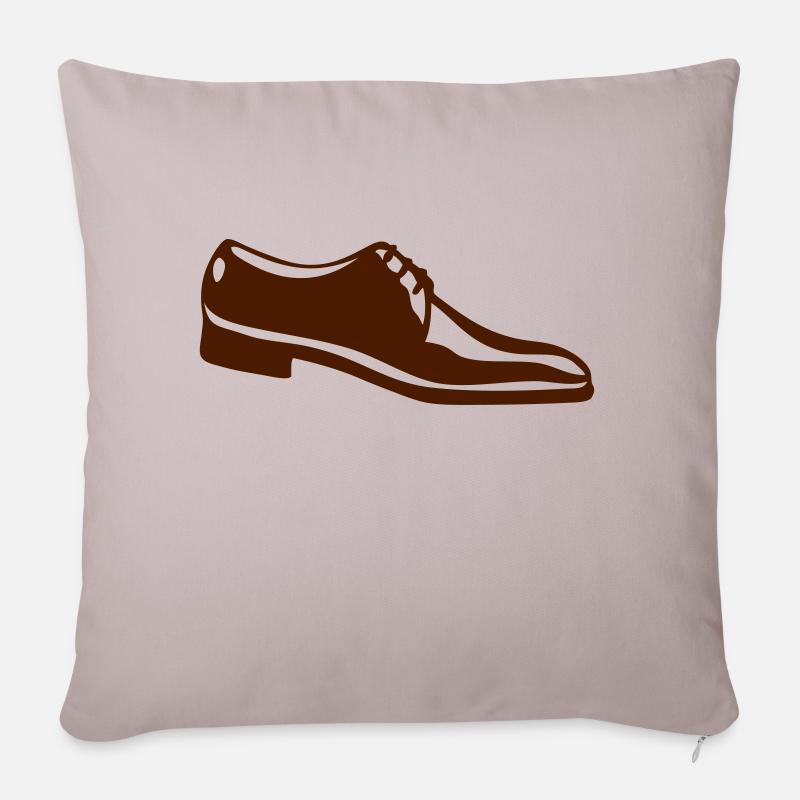Mokassin-Schuh ein Mann Schuhe - Sofakissenbezug 45 x 45 cm - helles Taupe