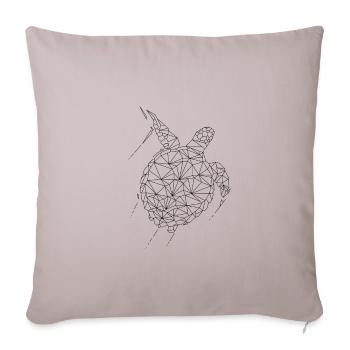 Schildkröte - Sofakissenbezug 45 x 45 cm - helles Taupe - Vorne