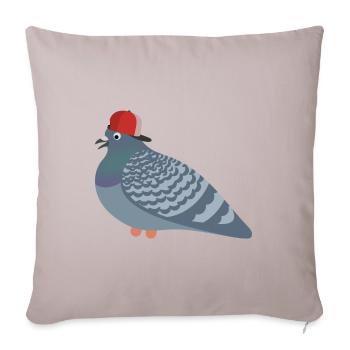 Cool Pigeon Friend - Sofakissenbezug 45 x 45 cm - helles Taupe - Vorne