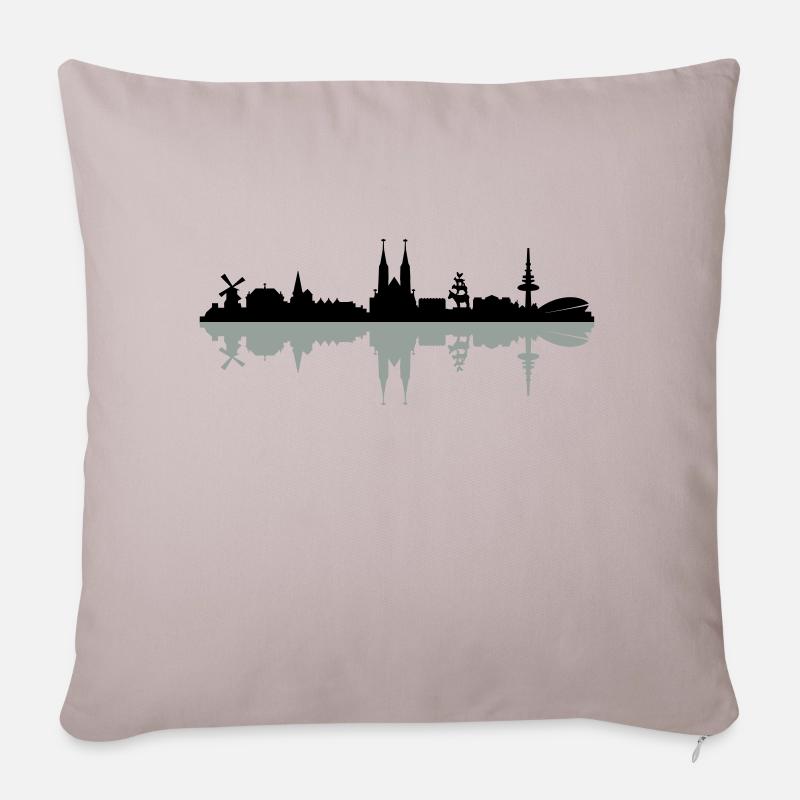 Skyline Bremen Schatten - Sofakissenbezug 45 x 45 cm - helles Taupe