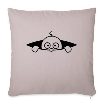 Baby peeks out of the belly - Sofa pillowcase 17,3'' x 17,3'' (45 x 45 cm) - light taupe - Front