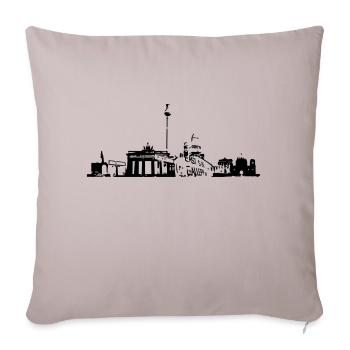 Berlin Skyline - Sofakissenbezug 45 x 45 cm - helles Taupe - Vorne