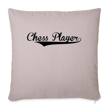 chess player retro college baseball styl - Sofa pillowcase 17,3'' x 17,3'' (45 x 45 cm) - light taupe - Front