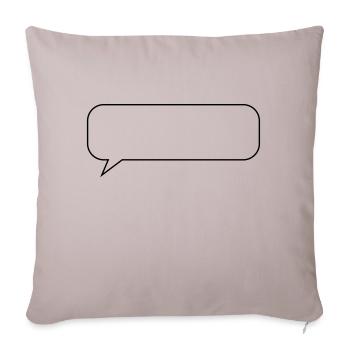 sprechblase design - Sofakissenbezug 45 x 45 cm - helles Taupe - Vorne