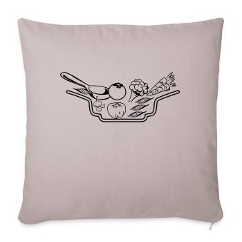 vegetable plate soup - Sofa pillowcase 17,3'' x 17,3'' (45 x 45 cm) - light taupe - Front
