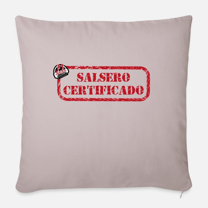 Salsero certificado Salsa es la cura - Sofakissenbezug 45 x 45 cm - helles Taupe